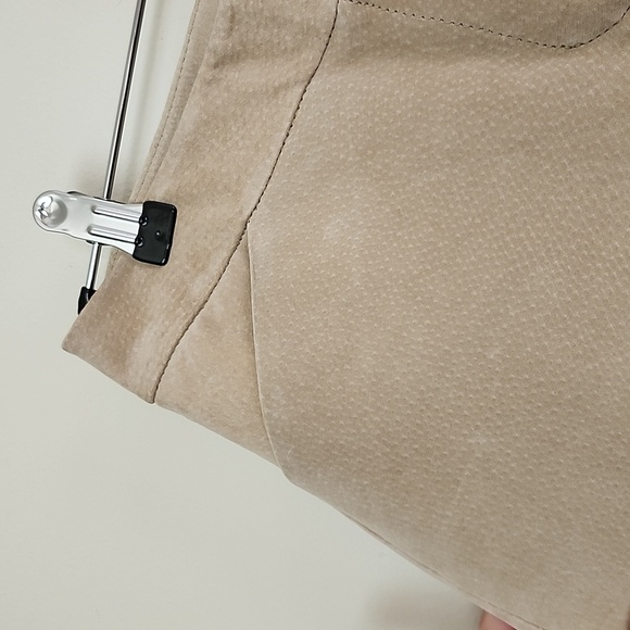 Newport News genuine leather beige Bootcut pants pockets women's size 4 - Picture 5 of 10